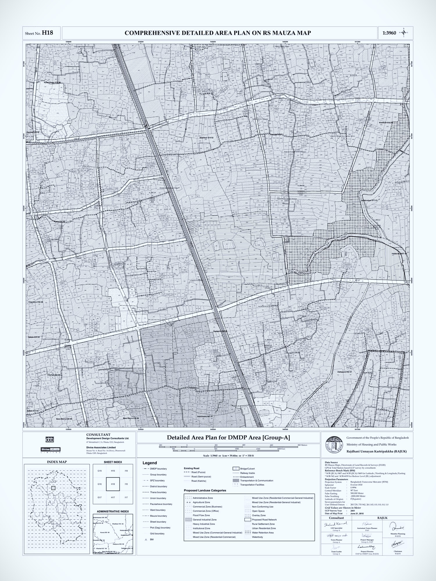 Detailed Area Plan (DAP) map of Dhaka city